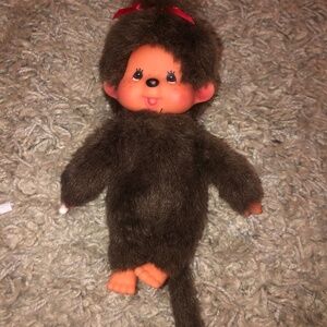 Vintage super cute small Monchhichi Sekiguchi Girl Doll: no tags